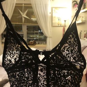 Black lace cami lingerie